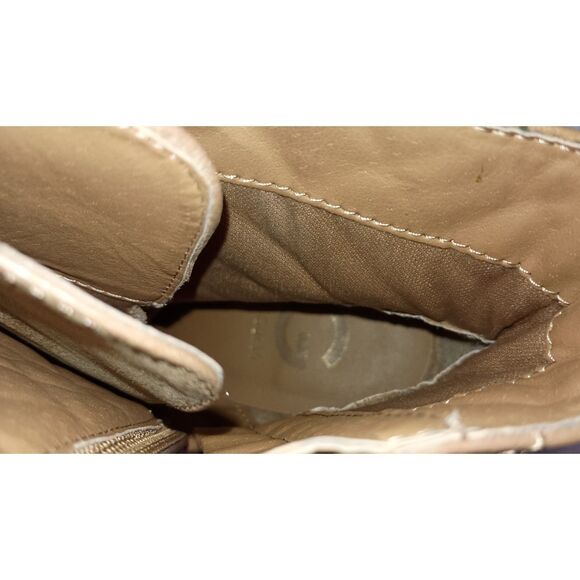 GUESS, Brown High Heel, Quilted Laced Up Ankle Boots with inside Zipper, 10M(W) - Picture 8 of 9